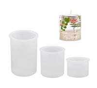 MisFun Moldes de velas para fundición - 3 tamaños de moldes de silicona para hacer velas usted mismo - Juego de moldes de fundición para aromaterapia, fabricación de jabón