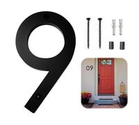 MisFun Numeros Casa Exterior, 6 Pulgadas Número De Casa Moderno Cepillado, Numeros Para Casa Exterior Aspecto Flotante, Números De Dirección De Casa De Calle, Número De Casa Personalizada (Número 9)