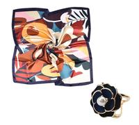 MisFun Pañuelos Cabeza, Pañuelos Cuello Mujer, Bufanda Mujer, Pañuelos de Seda para Mujer 90 x 90cm, Pañuelos de Satén Pelo, Bufandas Cuadradas de Seda, para Bufandas, Sombreros, Chales