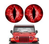 MisFun Pegatinas Coche, Calcomanías para Faros Delanteros Con Ojos de Bestia, Pegatinas Para Coche Exterior Pegatinas Para Faros Con Ojos Estéreo 3D, Pegatinas Personalizadas Coche (Rojo)