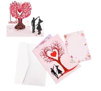 MisFun Regalo de Boda Emergente 3D con Sobre, Tarjeta de Felicitación Bodas, Tarjeta de Aniversario de Bodas, Felicitación de Boda Invitación, para Aniversario, Día de San Valentín, Cumpleaños