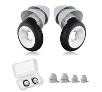 MisFun Tapones Oidos Ruido Dormir, Taquetes para los Oídos con Cancelación de Ruido, Protección Auditiva de Silicona Tapones para los Oidos Antironquidos para Dormir Trabajar Viajar Avión (Negro)