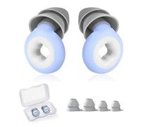 MisFun Tapones Oidos Ruido Dormir, Taquetes para los Oídos con Cancelación de Ruido, Protección Auditiva de Silicona Tapones para los Oidos Antironquidos para Dormir Trabajar Viajar Avión (Azul)