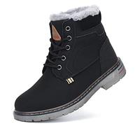 Mishansha Botas de Invierno Niña Impermeable Niño Botas de Nieve Zapatillas de Trekking Negro 28