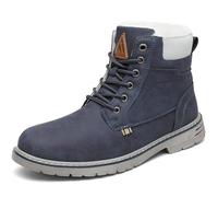 Mishansha Botas de Nieve Hombre Mujer Invierno Azul Oscuro Gr.40 | Antideslizantes, Trekking, Cómodas, Repelente al agua, Calentitas, Caminar, Acampada, Puntera cerrada, Zapatos
