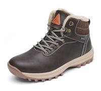 Mishansha Botas de Nieve Hombre Mujer Invierno Impermeables Zapatos Senderismo Cálido Trekking Antideslizante Deportes Outdoor Boots Marrónoscuro Gr.37