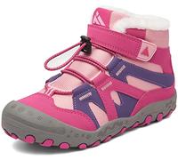 Mishansha Botas de Nieve Niños Botines Invierno Cómodo Niña Niño con Forro Acolchado Calentitas Botas Antideslizante Zapatos de Senderismo Exteriores, Rosa Fucsia 36 EU