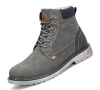 Mishansha Botas Hombre Invierno Botas Nieve Mujer Botines Invierno Zapatos Barefoot Impermeables Botas para Montaña Trekking Senderismo Gris Oscuro,GR.41