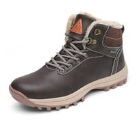 Mishansha Hombre Botas de Invierno Mujer Impermeables Botines de Nieve Deporte Trekking Zapatos marrón, 41 EU