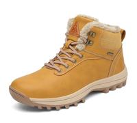 Mishansha Botas Mujer Invierno Botines Hombre Impermeables Botas de Nieve Botines Forradas Botas de Montaña Senderismo Zapatos Invierno Zapatillas Nieve Amarillo,Gr.39
