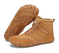 Mishansha Botas Mujer Invierno - Botines Mujer Invierno Botas Nieve Zapatos Invierno Barefoot Zapatillas Minimalistas, Marrón Gr.47