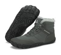 Mishansha Botas Mujer Invierno - Botines Mujer Invierno Botas Nieve Zapatos Invierno Barefoot Zapatillas Minimalistas, Gris Oscuro Gr.40