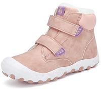 Mishansha Botas Niña Invierno Botas Nieve Niño Impermeables Botas de Nieve Botines Forradas Invierno Botas Trekking Senderismo Zapatos Invierno Zapatillas Nieve Rosado,Gr.35