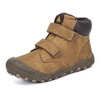 Mishansha Botas Niño Invierno Botines Niña Nieve Botas Invierno Zapatos Cálido Antideslizante Botas Montaña Impermeables Zapatillas Senderismo Marrón,Gr.35