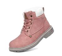 Mishansha Botines de Nieve Niña Caliente Forro Invierno Zapatos Niño Antideslizantes Botas Rosa 34