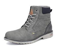 Mishansha Botines Hombre Impermeable Clasicas Moto Botas Gris 44