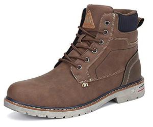Mishansha Botines Hombre Impermeable Clasicas Moto Botas Marrón Gr.39