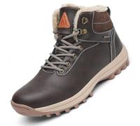 Mishansha Hombre Botas de Invierno Mujer Impermeables Botines de Nieve Deporte Trekking Zapatos marrón, 45 EU