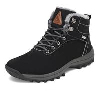 Mishansha Hombre Botas de Invierno Mujer Impermeables Botines de Nieve Deporte Trekking Zapatos Negro, 40 EU