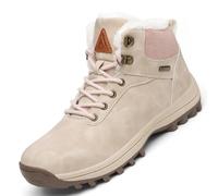 Mishansha Hombre Botas de Invierno Mujer Impermeables Botines de Nieve Deporte Trekking Zapatos Rosa claro., 37 EU