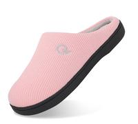 Mishansha Invierno Pantuflas Mujer Zapatillas de Casa Mujers Slippers Memory Foam CáLido Antideslizantes Interior Al Aire Libre Zapatilla de Estar Rosa 42/43
