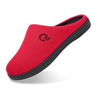 Mishansha Invierno Pantuflas Mujer Zapatillas de Casa Mujers Slippers Memory Foam CáLido Antideslizantes Interior Al Aire Libre Zapatilla de Estar Rojo 40/41