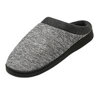 Mishansha Invierno Pantuflas para Hombres Cómodo Cálido Mujeres Zapatillas de Casa Memory Foam Zapatos para Interiores Exteriores, Gris 38