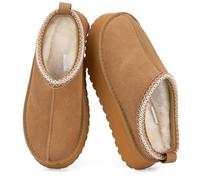 Mishansha Mujer Zapatillas de Estar Invierno Zapatos Casa Pantuflas Antideslizantes Caqui Gr.38