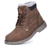 Mishansha Niño Botines Niña Invierno Caliente Forro Antideslizantes Niño Zapatos invierno Marrón 32