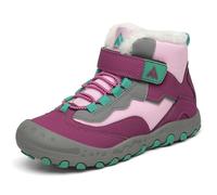 Mishansha Niños Botas de Invierno Niña Calientes Forradas Botines de Nieve Trekking Zapatos Aire Libre Cómodo Clásico Morado Tallas 35