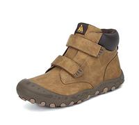 Mishansha Unisex Niños Zapatos de Senderismo para Antideslizante y Ligero Botas para Niña Botas de Montaña Marrón 36 EU
