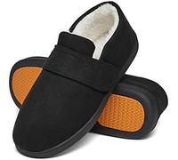 Mishansha Zapatillas Casa Hombre Invierno Pantuflas Hombre Cálido Zapatillas de Andar por Casa Cerradas Forrado Memory Foam Pantuflas de Invierno Pasas Negras,Gr.44