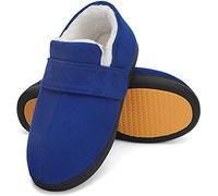 Mishansha Zapatillas Casa Hombre Invierno Pantuflas Hombre Cálido Zapatillas de Andar por Casa Cerradas Forrado Memory Foam Pantuflas de Invierno Azul marino,Gr.46