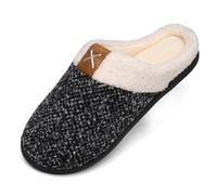 Mishansha Zapatillas de estar por casa hombre mujer Cálido Espuma de Memoria Invierno Pantuflas,Blanco,44/45