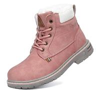 Mishansha Zapatillas de Senderismo para Niños Botines Calientes Trekking Impermeable Bota de Invierno, Rosa 26