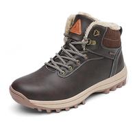 Mishansha Zapatos de Invierno Hombre Botas Nieve Mujer Impermeable Zapatillas Montaña Botines Forro Trekking Marrón 41