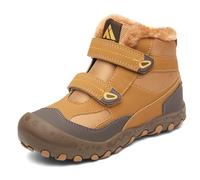 Mishansha Zapatos Invierno Niño Cálidos Botas Nieve Niña Zapatillas de Senderismo Antideslizante Marrón 31 EU