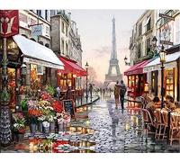 MISHBAY Diamond Painting Torre de Eifel - 5D DIY Pintura Diamante 30x30cm - Dibujos con Diamantes París - Punto de Cruz Kit Completo