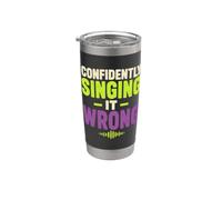 Misheard Lyric Humor Singing It Wrong Vaso térmico de acero inoxidable de doble pared