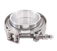 Mishimoto MMCLAMP-VA-4 - Abrazadera de aluminio con banda en V, 101,6 mm, color plateado