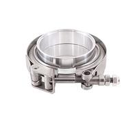 Mishimoto MMCLAMP-VA-4 - Abrazadera de aluminio con banda en V, 101,6 mm, color plateado