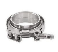 Mishimoto MMCLAMP-VS-15 - Abrazadera de banda en V de acero inoxidable, 38,1 mm