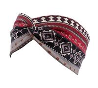 MISHITI - Diadema Ancha con Estampado étnico Cruzado para Mujer, Turbante Trenzado, Diadema elástica, Belleza