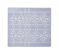 MISHITI Moldes de Resina para Pendientes con Colgante de Serpiente, moldes de Resina epoxi de Silicona con Forma de Serpiente, Herramientas