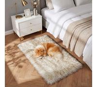 Mishukaze Rugs Living Room, Runner Rug for Bedroom, Washable Anti Slip Fluffy Rug Shaggy Soft Modern Floor Carpets Mat Beside Rugs for Kids Hallway Living Room (Yellow Tip, 50 * 80)