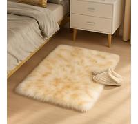 Mishukaze Rugs Living Room, Runner Rug for Bedroom, Washable Anti Slip Fluffy Rug Shaggy Soft Modern Floor Carpets Mat Beside Rugs for Kids Hallway Living Room (Yellow Tip, 60 * 90)