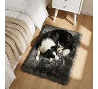 Mishukaze Rugs Living Room, Runner Rug for Bedroom, Washable Anti Slip Fluffy Rug Shaggy Soft Modern Floor Carpets Mat Beside Rugs for Kids Hallway Living Room (Dark Gray, 60 x 90)