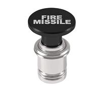 Misil de Fuego y Botón de Expulsión Encendedor de coche 12V Enchufe de mechero Auto Accesorios de repuesto Se adapta a la mayoría de los vehículos de automoción (Negro FIRE MISSILE)