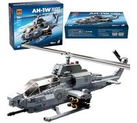 MISINI M8024 AH-1W Super Cobra - Juego de bloques de construcción de helicóptero armado Super Cobra, 958 piezas, kit de construcción de helicópteros militares medianos 1:35, modelos de avión, regalos
