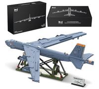 MISINI M8028 1:50 B-52H Stratofortress - Juego de bloques de construcción de bombardero Stratofortress, modelo grande de avión militar MOC con soporte, regalo coleccionable para fanáticos militares y